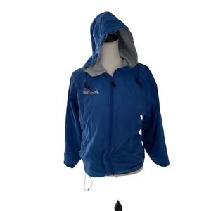 Six Flags Blue Zip-Up‎ Hooded Jacket (XS) - Embroidered Logo